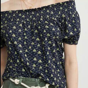 ANTHROPOLOGIE PORRIDGE sailboat bow top XS